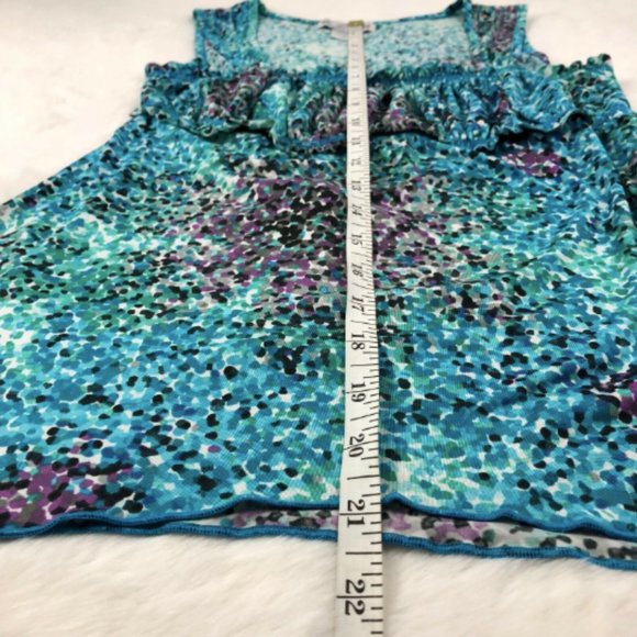 Trixxi Junior's Sleeveless Abstract Blouse Size S - Picture 6 of 7